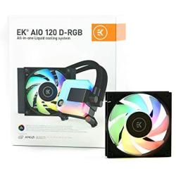 EK 120mm AIO All-in-One Liquid CPU Cooler (Bundle - get 1 EK-Vardar High-Performance PMW Fan) Intel 115X/1200/2066, AMD AM4