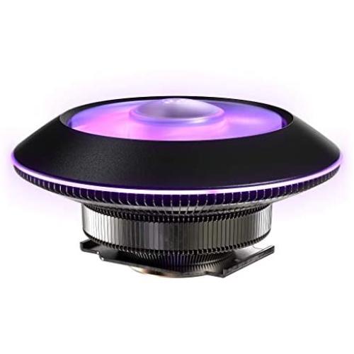 Cooler Master MasterAir G100M RGB Top Down Low Profile Mini ITX CPU Air Cooler, Copper Heat Column Base, Aluminum Fins, 92mm RGB Ring Fan, RGB Lighting for AMD Ryzen/Intel LGA1151