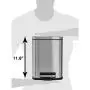 iTouchless SoftStep 1.32 Gallon Bathroom Stainless Steel Step Trash Can, 5 Liter Pedal Bin, Removable Inner Bucket, Soft and Silent Open and Close iTouchless SoftStep 1.32 Gallon Bathroom Stainless Steel Step Trash Can, 5 Liter Pedal Bin, Removable Inner Bucket, Soft and Silent Open and Close
