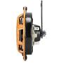 Novelbee 12V 110db Electric Super Horn with Bracket,High Tone and Low Tone Metal Twin Horn Kit for Boat,Car,Truck,Motorcycle (Orange)