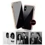 MIMEI Privacy Magnetic Case for iPhone 7/8G 4.7inch Clear Double Sided Tempered Glass [Magnet Absorption Metal Bumper Frame] Thin Anti-Spy 360 Full Protective Phone Case 4.7