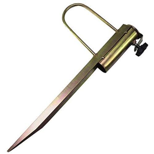 AMMSUN Beach Umbrella Sand Anchor,Heavy Duty Metal Beach Umbrella Holder-Stands-Sand Grass Auger with Carry Bag,One Size Fits All for Flag, Umbrella, Fishing Rod, Ideal for Use in Soil, Sand (Grass)