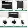 DEVAISE Vertical File Cabinet with Lock, Mobile Filing Cabinet for Legal/Letter/A4 Files, Fully Assembled Except Wheels, White DEVAISE Vertical File Cabinet with Lock, Mobile Filing Cabinet for Legal/Letter/A4 Files, Fully Assembled Except Wheels, White