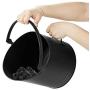 Mind Reader ASHBUCK-BLK Large Fire Place Ash Bucket, Pellet Bucket, Black