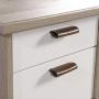 Sauder Anda Norr Executive Desk, L: 56.3'' x W: 22.13'' x H: 29.53'', Sky Oak