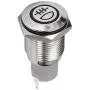 Etopars 12V Car Blue LED Light Rear Fog Push Button Metal Toggle Switch 16mm