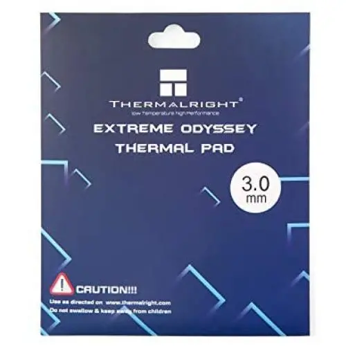 Thermalright Odyssey Thermal Pad 12.8 W/mK, 120x120x3mm, Heat Resistance, High-Temperature Resistance, Non-Conductive, Silicone Thermal Pads for Laptop Heatsink/GPU/CPU/LED/Gelid/PS4(120x120x3mm) Thermalright Odyssey Thermal Pad 12.8 W/mK, 120x120x3mm, Heat Resistance, High-Temperature Resistance, Non-Conductive, Silicone Thermal Pads for Laptop Heatsink/GPU/CPU/LED/Gelid/PS4(120x120x3mm)