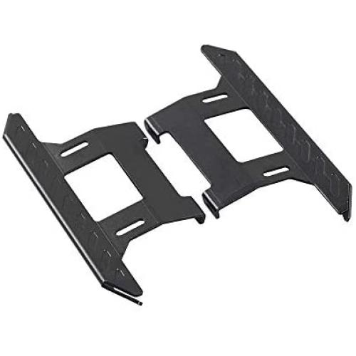 Aoile 2Pcs RC Car Metal Side Pedal Skull Pattern Rock Sliders for 1/10 RC Crawler Car Axial SCX10 Upgrade Parts Black
