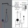Artbath Black Shower System,Shower Faucet Set with 12 inch Rain Shower Head and Handheld Shower Wall Mounted Shower Set Black (Contain Shower Faucet Rough-In Mixer Valve) Artbath Black Shower System,Shower Faucet Set with 12 inch Rain Shower Head and Handheld Shower Wall Mounted Shower Set Black (Contain Shower Faucet Rough-In Mixer Valve)