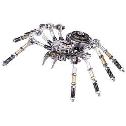 Haoun 3D Metal Puzzle for Teens and Adults, DIY Assembly Insect Model Stainless Steel Model Kit Jigsaw Puzzle Brain Teaser Mechanical Educational Toy, Desk Ornament -Spider