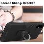 Samsung Galaxy A71 4G Screen Protector Folmeikat 360 Degree Rotating Metal Ring Cover with Kickstand Protective Phone Case (NOT for Samsung A71 5G/5G UW) 6.7'' (Black)