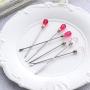 ISKYBOB 2 Sets Silicone Resin Mold Tool Set Stirring Needle Spoon Jewelry Making Kit, Pink+Rose Red