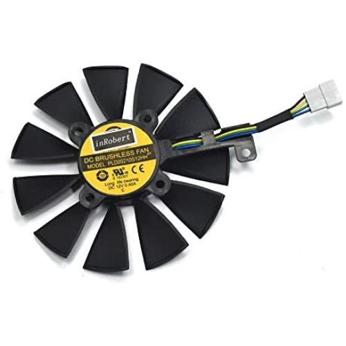 inRobert PLD09210S12HH Video Card Cooling Fan for ASUS Strix R9 390X 390 RX480 RX580 GTX 980Ti 1060 1070 1080 Graphic Card (Fan-C(4pin))