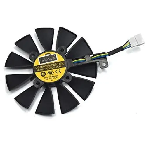 inRobert PLD09210S12HH Video Card Cooling Fan for ASUS Strix R9 390X 390 RX480 RX580 GTX 980Ti 1060 1070 1080 Graphic Card (Fan-C(4pin))