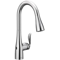 Moen 7594EWC Arbor Motionsense Wave Sensor Touchless One Handle Pulldown Kitchen Faucet Featuring Power Clean, Chrome