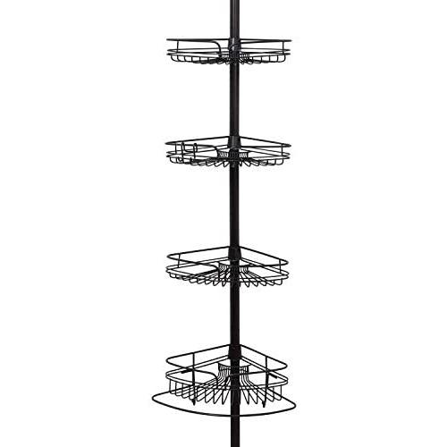 Zenna Home 2161HB Shower Tension Pole Caddy, Bronze