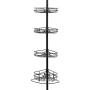 Zenna Home 2161HB Shower Tension Pole Caddy, Bronze