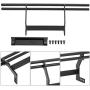 VGEBY RC Rear Bumper, Lightweight Metal Remote Control Vehicle Rear Bumper RC Upgrades Parts Replacement Accessories Fit for Traxxas TRX-4 G500 TRX-6 G63(Black)