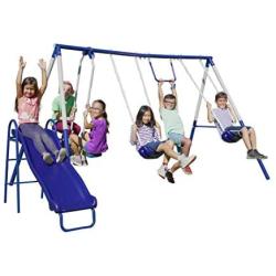 Sportspower Arcadia Swing Set - Outdoor Heavy-Duty Metal Playset for Kids