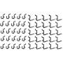 Plastic Black J and L Style Peg Board Hooks Combo Kit - 100 Pack | Garage Tool Craft Jewelry Storage Pegboard Organizer