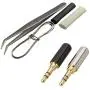 Timibis 3 Pole 3.5mm Male Repair Headphone Jack Plug Metal Audio Soldering & Spring Tool Kits Timibis 3 Pole 3.5mm Male Repair Headphone Jack Plug Metal Audio Soldering & Spring Tool Kits