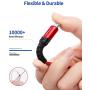 Micro USB Cable Android Charger, JSAUX (2-Pack 6.6FT) Micro USB Android Charger Cable Nylon Braided Cord Compatible with Galaxy S7 S6 J7 Edge Note 5, Kindle. MP3 and More-Red