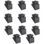 Iron Baluster Shoes - Slant Shoe with Screw - for Use with 1/2'' Square Balusters - Set of 10 (Satin Black)