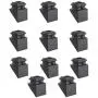 Iron Baluster Shoes - Slant Shoe with Screw - for Use with 1/2'' Square Balusters - Set of 10 (Satin Black)