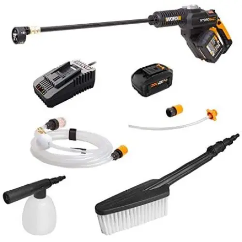 WORX WG630.2 20V 4.0Ah High Flow Hydroshot with Soap Bottle and Brush,Battery and Charger Included WORX WG630.2 20V 4.0Ah High Flow Hydroshot with Soap Bottle and Brush,Battery and Charger Included
