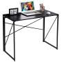 Writing Computer Desk Modern Simple Study Desk Industrial Style Folding Laptop Table for Home Office Notebook Desk Black