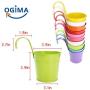 Ogima 10 Piece Metal Iron Hanging Flower Pots, Multicolor