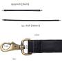 JAKAGO 140cm Universal Replacement Shoulder Strap Adjustable PU Leather Shoulder Bag Strap with Metal Swivel Hooks for Crossbody Bag Briefcase Messenger Bag Satchel DIY Purse Making (Black)