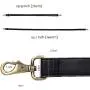 JAKAGO 140cm Universal Replacement Shoulder Strap Adjustable PU Leather Shoulder Bag Strap with Metal Swivel Hooks for Crossbody Bag Briefcase Messenger Bag Satchel DIY Purse Making (Black)