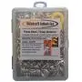 Woodruff Industries 50 Complete Sets Metal Snap (Press Stud) Buttons Rounded Fasteners Sewing Rivet Buttons for Clothing and Leather Snap Closing Fasteners Arts and Crafts Poppers Tool Silver 200 Comp