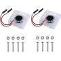 GeeekPi 2pcs Raspberry Pi 4 Quiet Fan, Raspberry Pi RGB Cooling Fan 40x40x10mm 4010 Fan DC 5V Brushless CPU Cooling Fan Cooler Radiator for Raspberry Pi 4 Model B, Raspberry Pi 3B+/3B/2B (Multicolour)