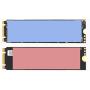 JEYI Cooling Warship Fan NVME NGFF M.2 Heatsink 2280 ssd Metal Sheet Thermal Conductivity Silicon Wafer Cooling Fan Heatsink (Red)