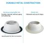 TORCHSTAR 12-Pack 6 Inch Recessed Can Light Trim with White Metal Step Baffle, for 6 Inch Recessed Can, Detachable Iron Ring Included, Fit Halo/Juno Remodel Recessed Housing, Line Voltage Available