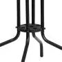 Flash Furniture 28 Square Tempered Glass Metal Table with Gray Rattan Edging