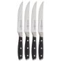 Messermeister Avanta 4 Piece Fine-Edge Steak Knife Set - Black Handle