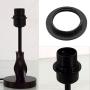 DZS Elec 6pcs E26 E27 Socket Replacement Ring Lamp Holder Trap Black Twist Lock Lamp Cover Collar Adapter