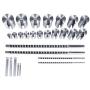 Accusize Industrial Tools No 10-10A Conbination H.S.S. Keyway Broach Sets in Fitted Box, 5100-0012