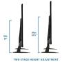 Mount-It! Universal TV Stand Base Replacement, Table top Pedestal Mount Fits 32 37 40 42 47 50 55 60 inch LCD LED Plasma TVs, 110 Lb Capacity