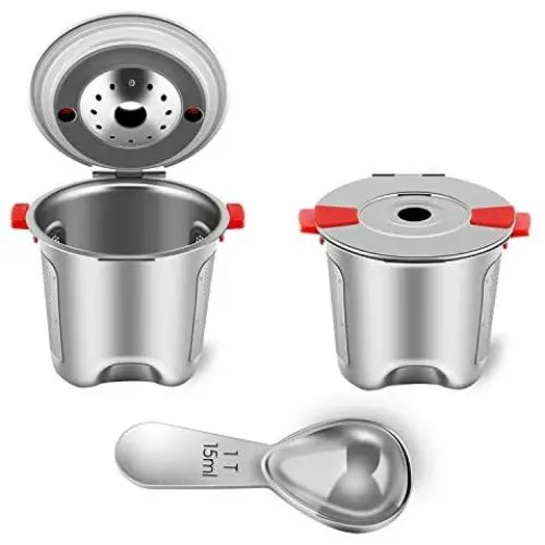 Reusable K Cups Fit for Keurig 2.0 and 1.0 Coffee Maker - Stainless Steel K Cup Reusable - Universal Refillable K Cup Filter BPA FREE (2 PACK) Reusable K Cups Fit for Keurig 2.0 and 1.0 Coffee Maker - Stainless Steel K Cup Reusable - Universal Refillable K Cup Filter BPA FREE (2 PACK)