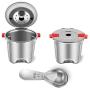 Reusable K Cups Fit for Keurig 2.0 and 1.0 Coffee Maker - Stainless Steel K Cup Reusable - Universal Refillable K Cup Filter BPA FREE (2 PACK)