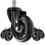 amzdeal Office Chair Casters Wheels - (Set of 5) 3'' Heavy-duty Rollerblade Casters Computer Chair Wheels Replacement, Safe for All Floors Including Hardwood Floor, 11mm Stem Diameter, Universal Fit amzdeal Office Chair Casters Wheels - (Set of 5) 3'' Heavy-duty Rollerblade Casters Computer Chair Wheels Replacement, Safe for All Floors Including Hardwood Floor, 11mm Stem Diameter, Universal Fit
