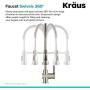 Kraus KPF-1690SFS Britt Pre-Rinse/Commercial Kitchen Faucet with Dual Function Sprayhead in all-Brite Finish, Spot Free Stainless Steel