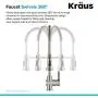 Kraus KPF-1690SFS Britt Pre-Rinse/Commercial Kitchen Faucet with Dual Function Sprayhead in all-Brite Finish, Spot Free Stainless Steel