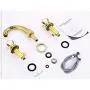 Aposhion Luxury Gold Finish Bathroom Faucet with Crystal Knobs 3 Holes Bath Sink Waterfall Basin Mixer Tap Aposhion Luxury Gold Finish Bathroom Faucet with Crystal Knobs 3 Holes Bath Sink Waterfall Basin Mixer Tap