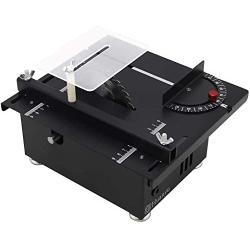 Huanyu Mini Table Saw Thickness 40MM Desktop Speed Adjustable Double Rotation with Dustproof Saw Blade Metal Wood Acrylic (Standard Set)