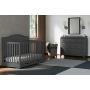 Storkcraft Moss 6 Drawer Universal Double Dresser (Gray) - Bedroom Furniture Storage, Modern Farmhouse Style, Sturdy and Durable Wood Construction, 6 Deep Spacious Drawers, Steel Hardware
